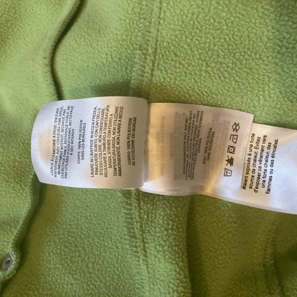 Columbia lightweight rain jacket in off-white w/ lime green fleece lining - Picture 8 of 8